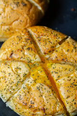 Korean Garlic Bread with Smoked Beef