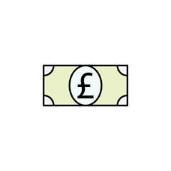 bill, money, pound icon. Element of finance illustration. Signs and symbols icon can be used for web, logo, mobile app, UI, UX