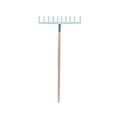 Sketch of a rake. Vector garden tool. Doodle illustration.