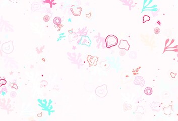 Light Pink, Yellow vector texture with abstract forms.