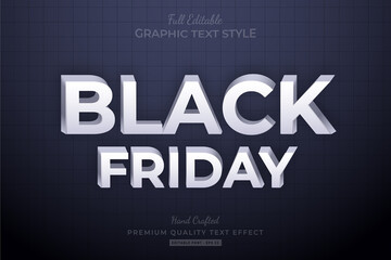 Black Friday Clean Editable Text Style Effect Premium