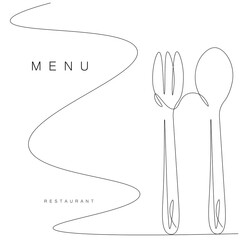 Menu restaurant background. Black and white design. Vector illustration