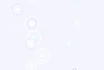 Light Pink, Blue vector background with bubbles.