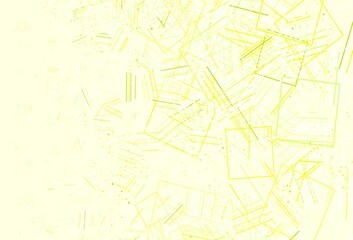 Light Green, Yellow vector background with triangles, circles, cubes.