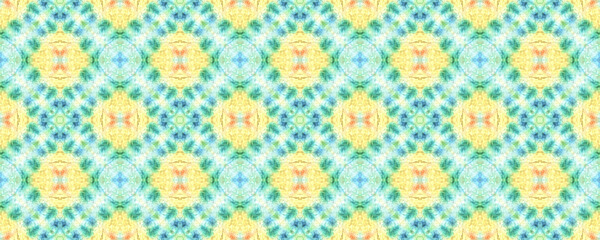 Tie Dye Background. Multicolor Natural Ethnic Illustration. Blue and Yellow Textile Print. Asian Backdrop.  Colorful Tie Dye Background.
