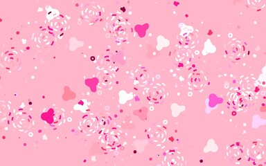 Light Red vector pattern with random forms.