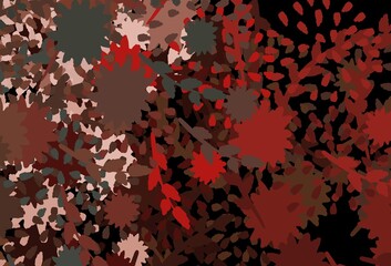 Light Green, Red vector template with chaotic shapes.