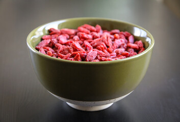 Goji berries in a bowl.