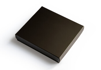 Black gift box isolated on white background