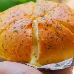 Korean Garlic Bread with Smoked Beef