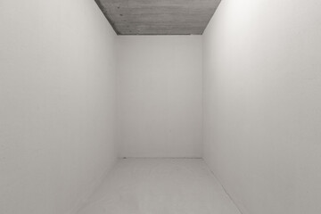 interior of the apartment without decoration in white colors