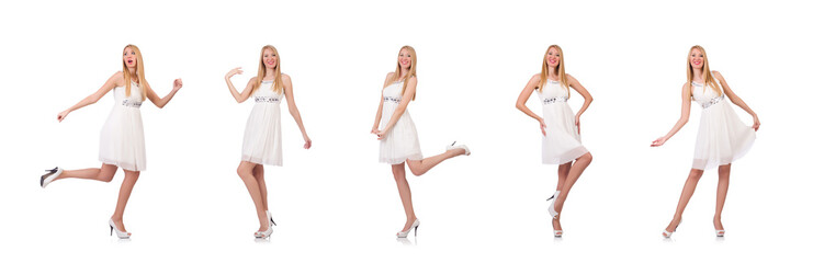 Naklejka premium Woman in fashion clothing concept