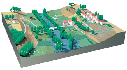 Un paysage de plaine © Graphithèque