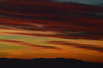 Fototapeta na wymiar A beautiful sunset in Thessaloniki, Greece.