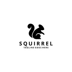 Creative modern squirrel animal logo template. Vector illustration