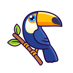 Cute cartoon toucan drawing