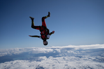 Naklejka na ściany i meble Skydiving in Norway