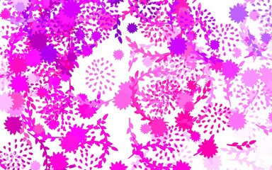 Light Pink vector elegant template with flowers