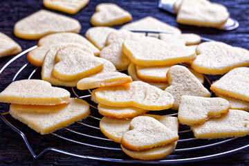 sugar cookies on a wire cooling rack