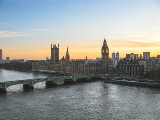 Naklejka premium Palace of Westminster at the river thames