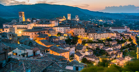 View of Narni, an ancient hilltown of Umbria, Italy