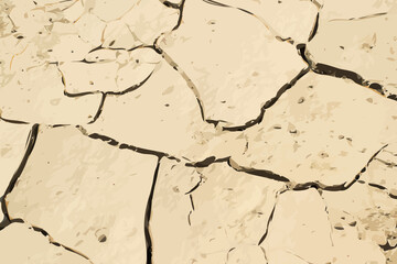 Cracked dry earth top view as drought and global warming concept