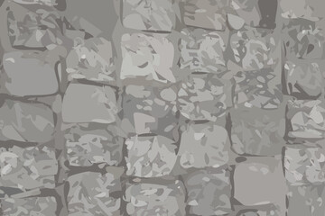Grey Old Stone Pavement Texture Background Top View