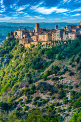 View of Narni, an ancient hilltown of Umbria, Italy