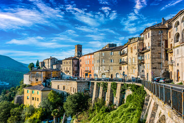 View of Narni, an ancient hilltown of Umbria, Italy