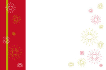 カード 星 雪 花 赤 金色 正月 年賀状 年賀  クリスマス ベクター AI eps JPEG