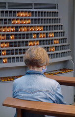 opferkerzen in der telgter wallfahrtskapelle