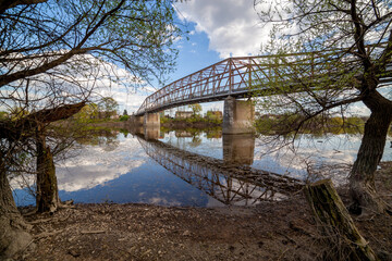 Bridge over the river Bosut.,Serbia