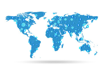 Fototapeta premium Social network concept with people connecting