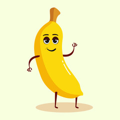 illustration vector graphics of Banana Cute