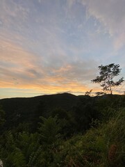 Coucher de soleil sur la montagne, Cévennes