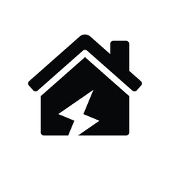 Destroyed house icon. Outline destroyed house vector icon for web design isolated on white background