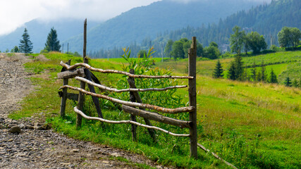 landscape in the mountains. 
magnificent landscape of the Ukrainian Carpathians. 
Pylypets