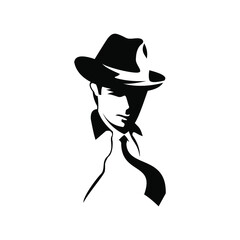 mafia vintage logo vector silhouette