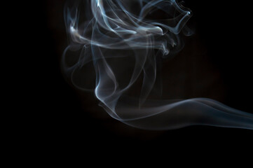 blue-white clouds of smoke