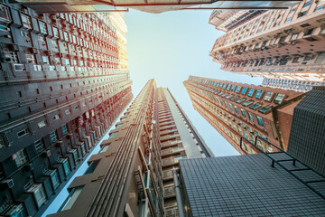 high rise apartment buildings in Hong Kong
