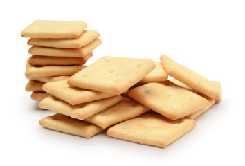 Heap of fresh cookies isolated.