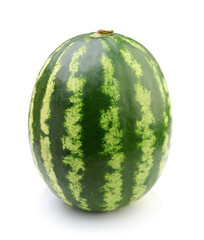 Ripe watermelon isolated on white.