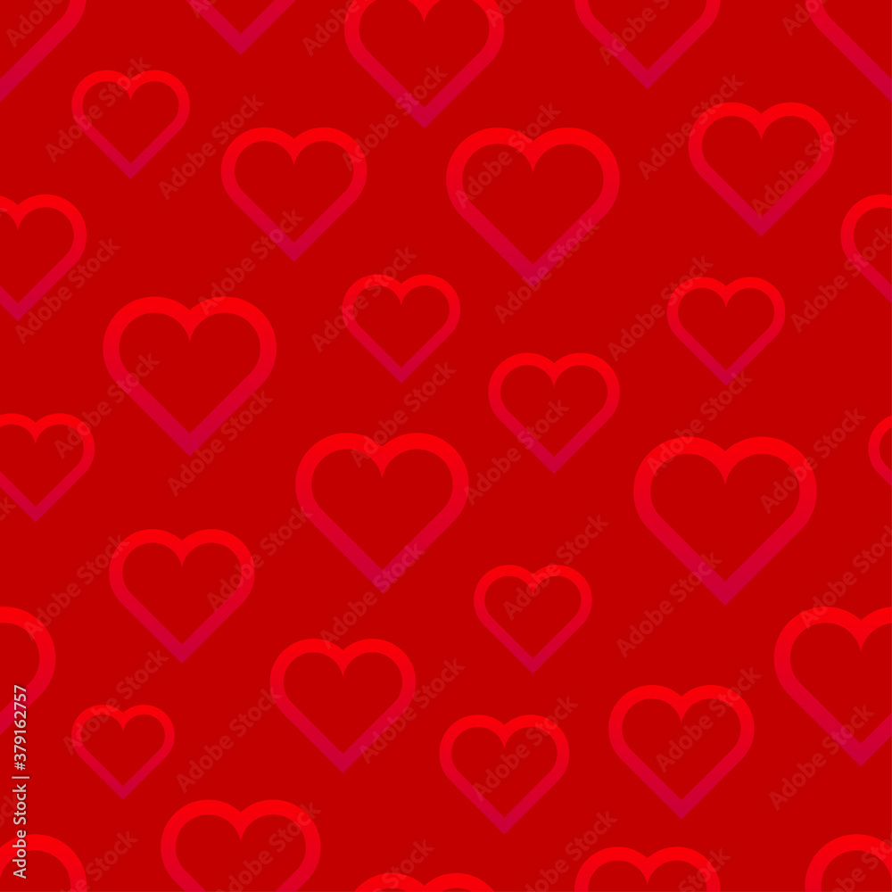 Aufkleber valentines day seamless vector pattern with hearts