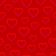 Valentines Day seamless vector pattern with hearts