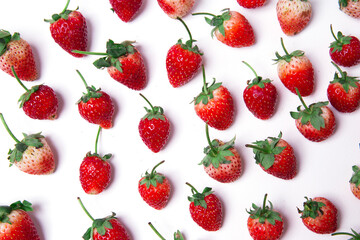 strawberry pattern on white