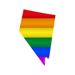 Nevada LGBT flag map. Vector illustration