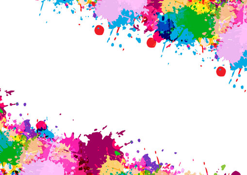 abstract vector splatter multi color design isolated background. illustration vector design