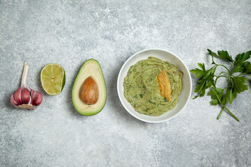 guacomole in a white bowl