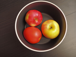 red apples on a plate