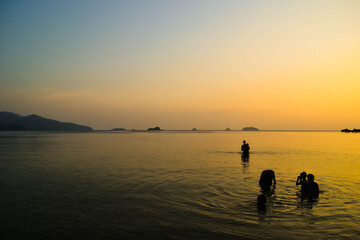 Beautiful Scenery Sunset at Koh Chang Island